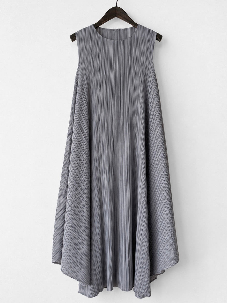Pleats] Bounce Dress - Muted Gray – Cocoonery