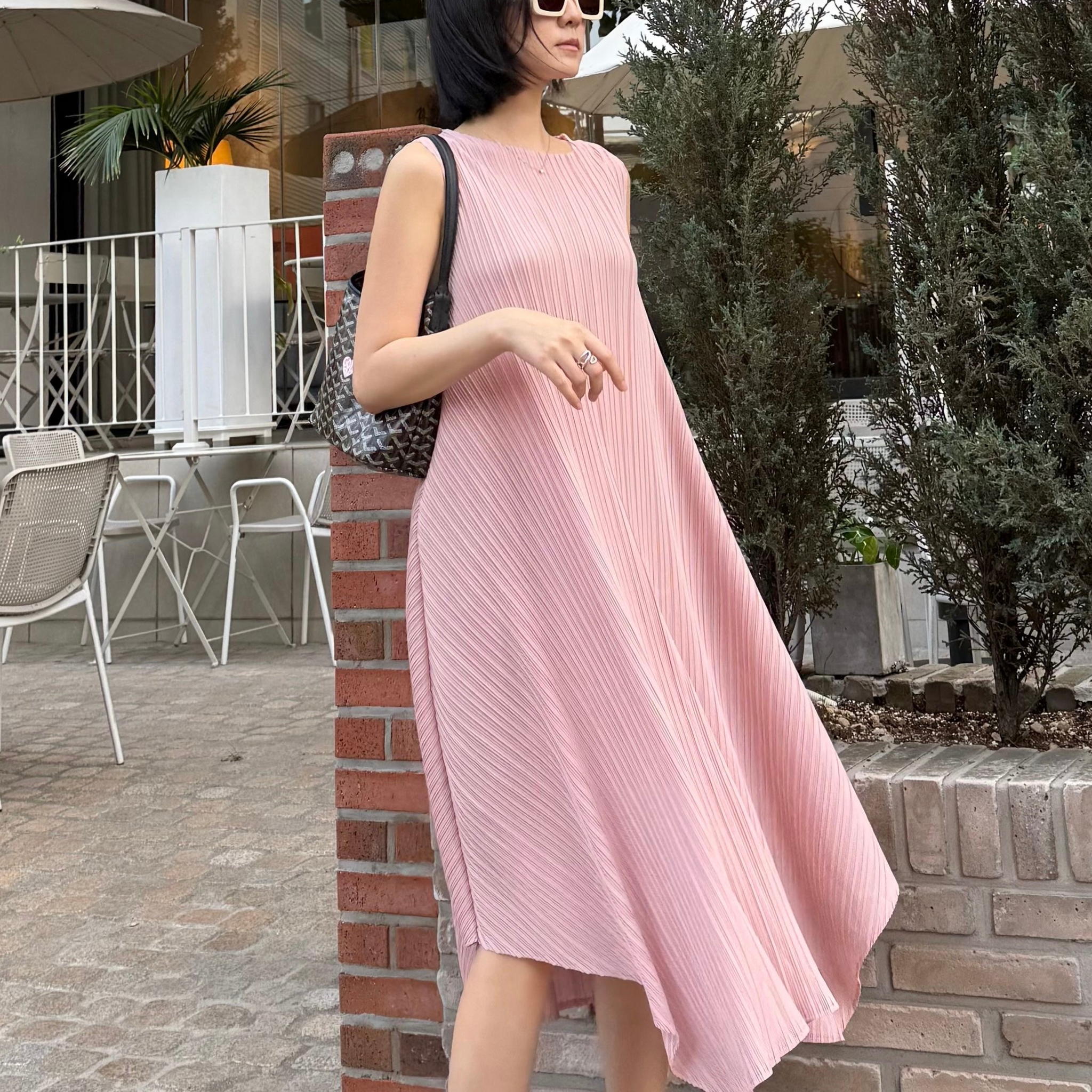 Pleats] Bounce Dress - Dusty Rose – Cocoonery